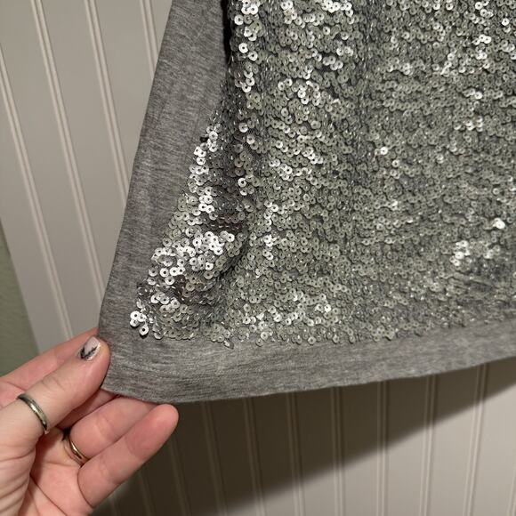 Talbots Silver Sequined Knit Tank NEW Plus Size 1X - Picture 2 of 6